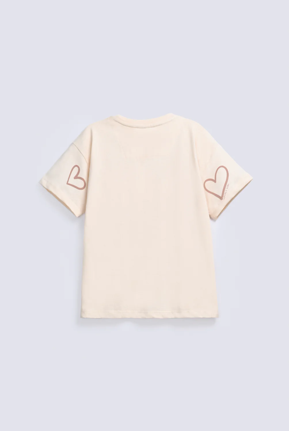 GIRLS BOXY PRINTED HEART T SHIRT - Image 2