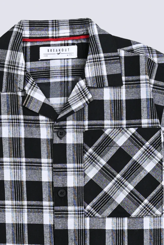 BOYS DROP SHOULDER CHECKERED SHIRT - Image 3