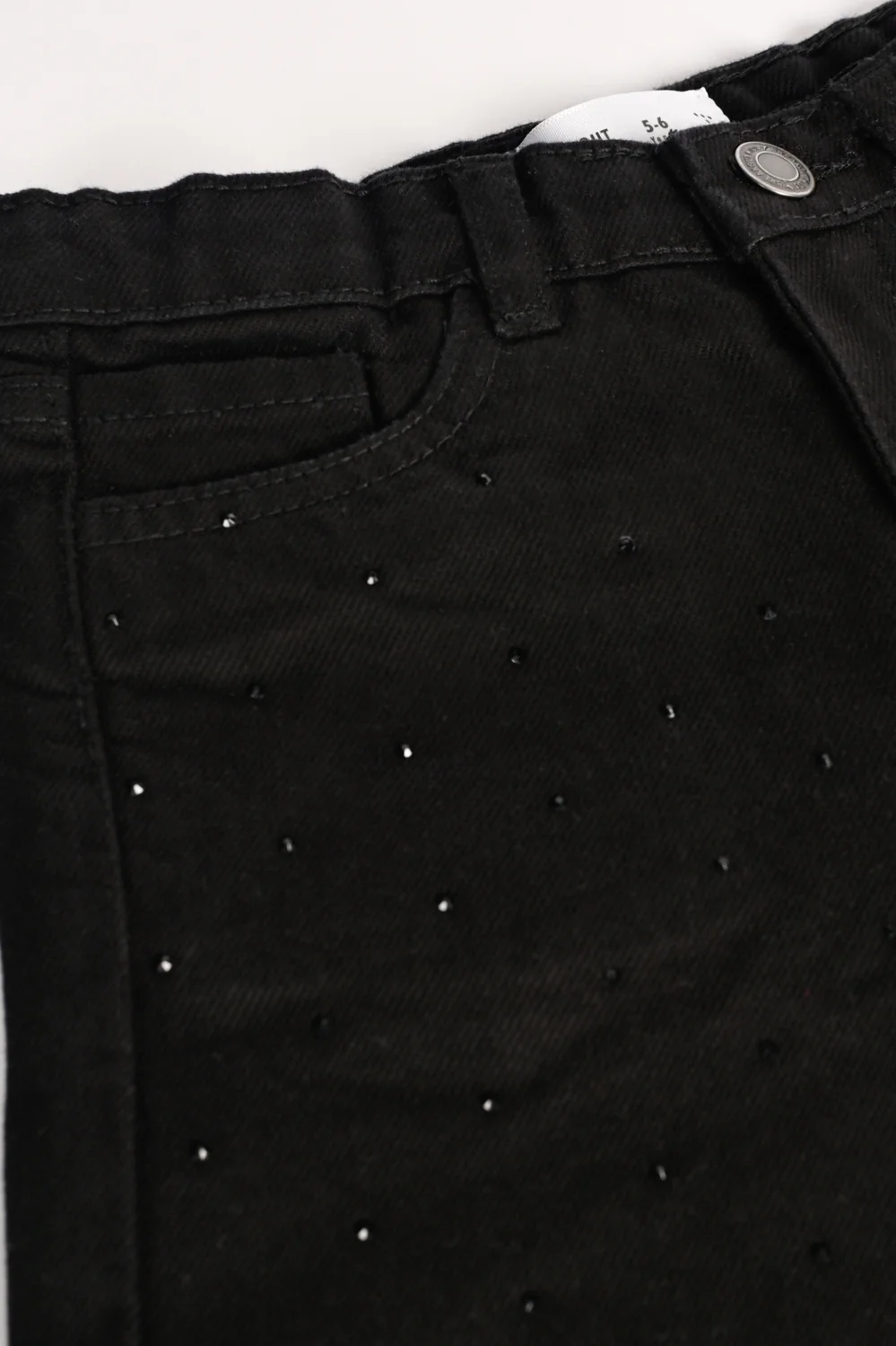 GIRLS DIAMANTES DENIM SHORTS - Image 3