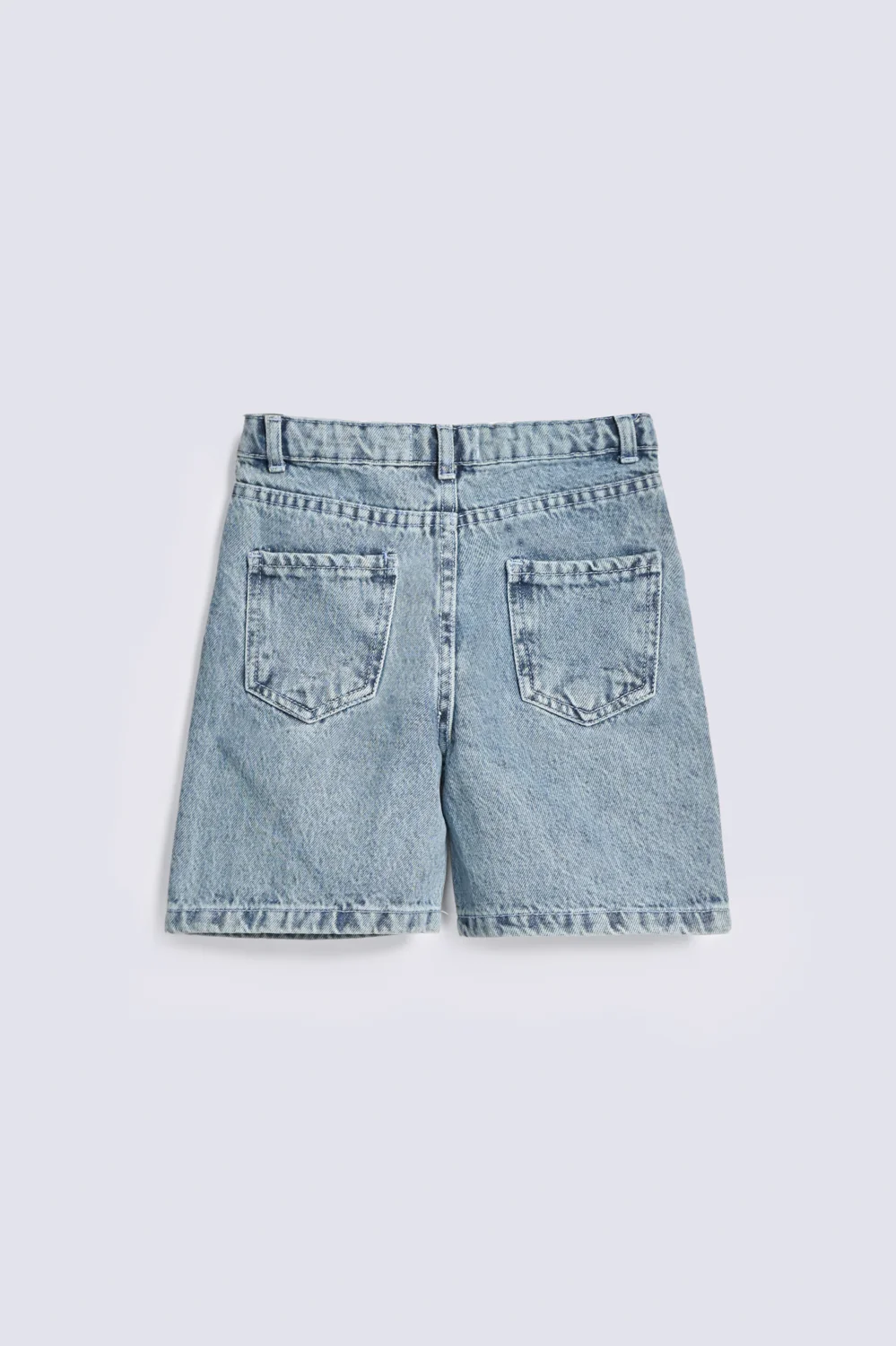 GIRLS FLOWER APPLIQUE DENIM SHORTS - Image 2