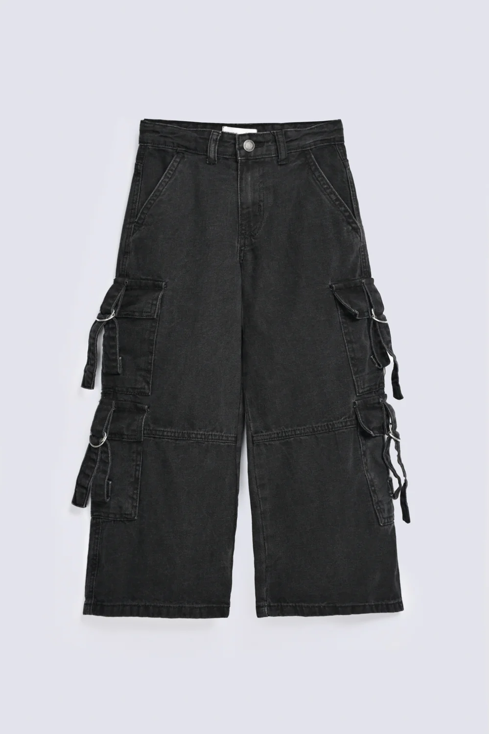 GIRLS WIDE LEG CARGO DENIM