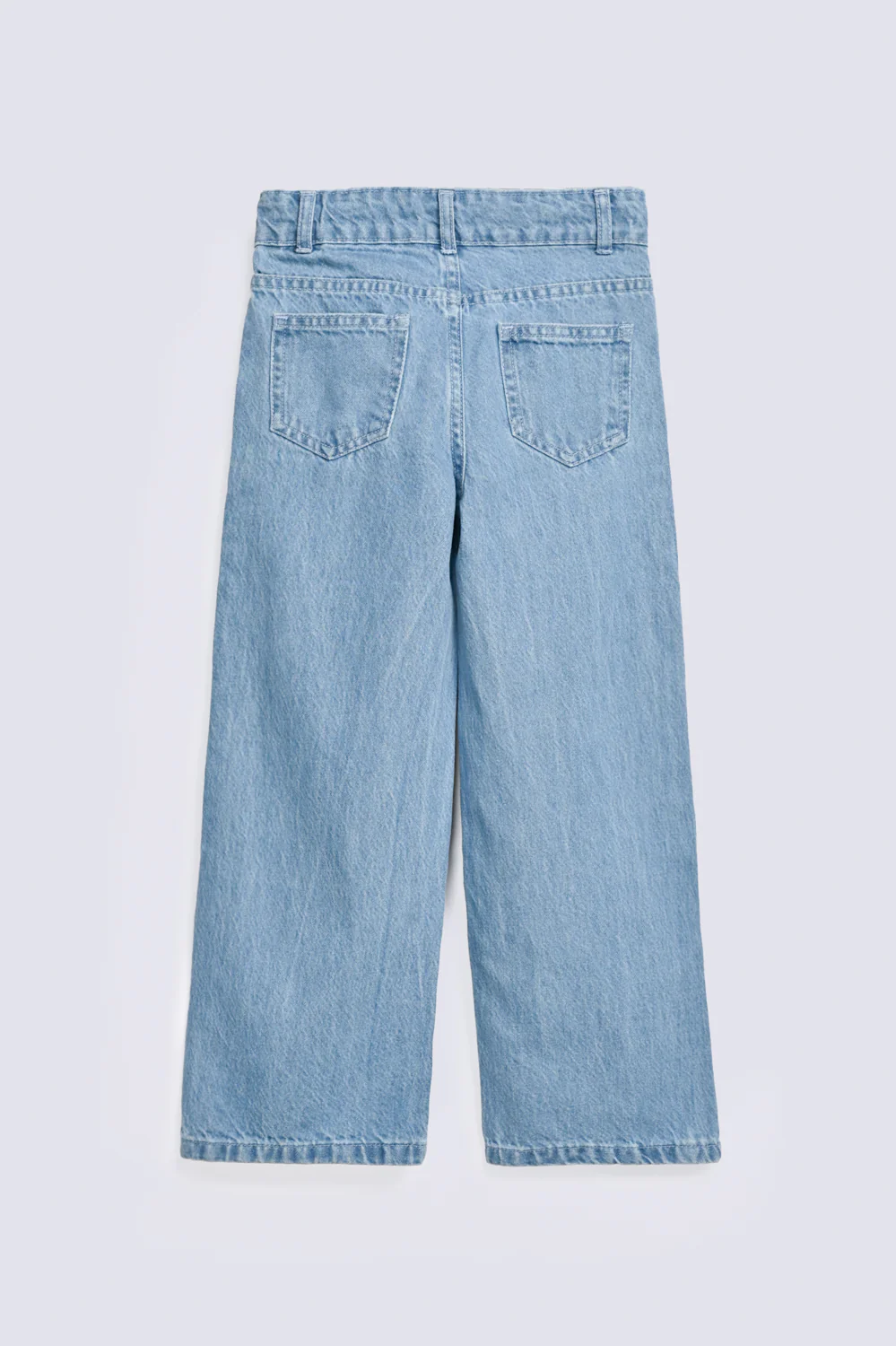 GIRLS WIDE LEG DENIM BELT DETAIL - Image 2