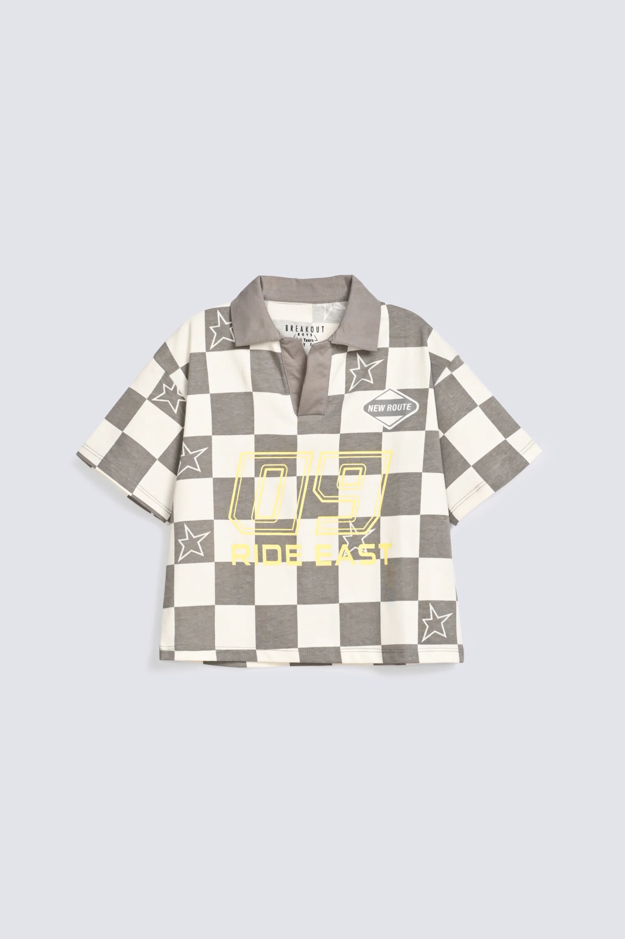 BOYS BOXY FIT PRINTED POLO