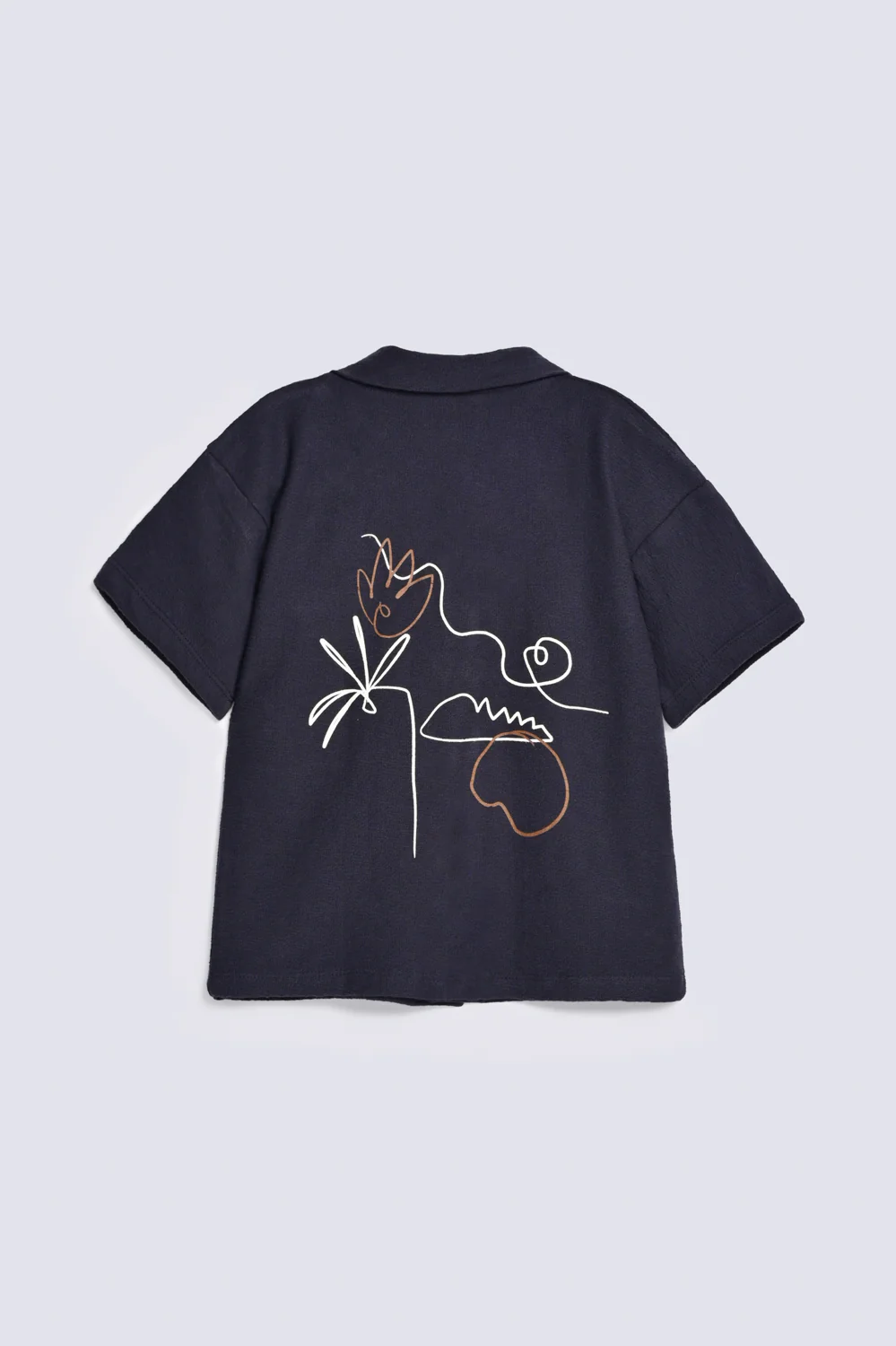 BOYS EMBROIDERED RESORT COLLAR SHIRT - Image 2