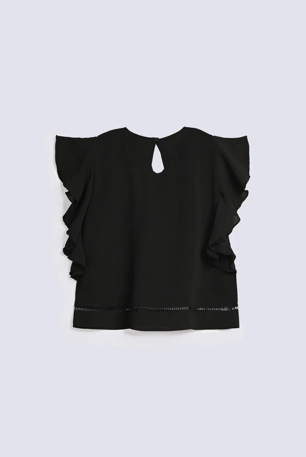GIRLS FRILL SLV PLEATED TOP - Image 2
