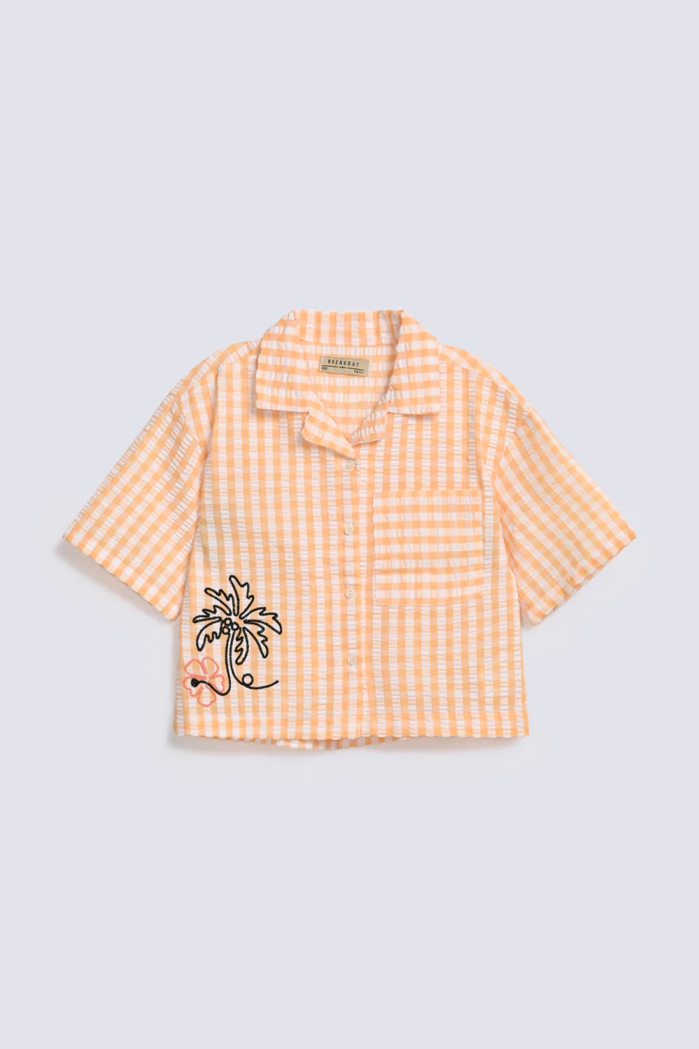 GIRLS EMBROIDERED BUTTON DOWN SHIRT