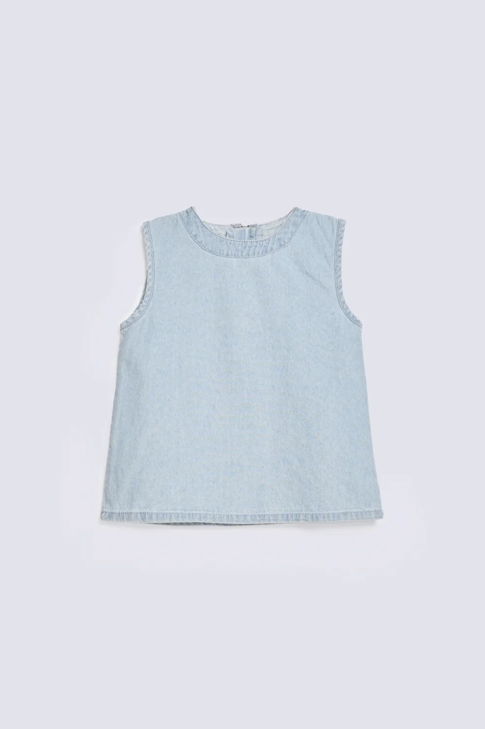 GIRLS SLEEVELESS DENIM TOP