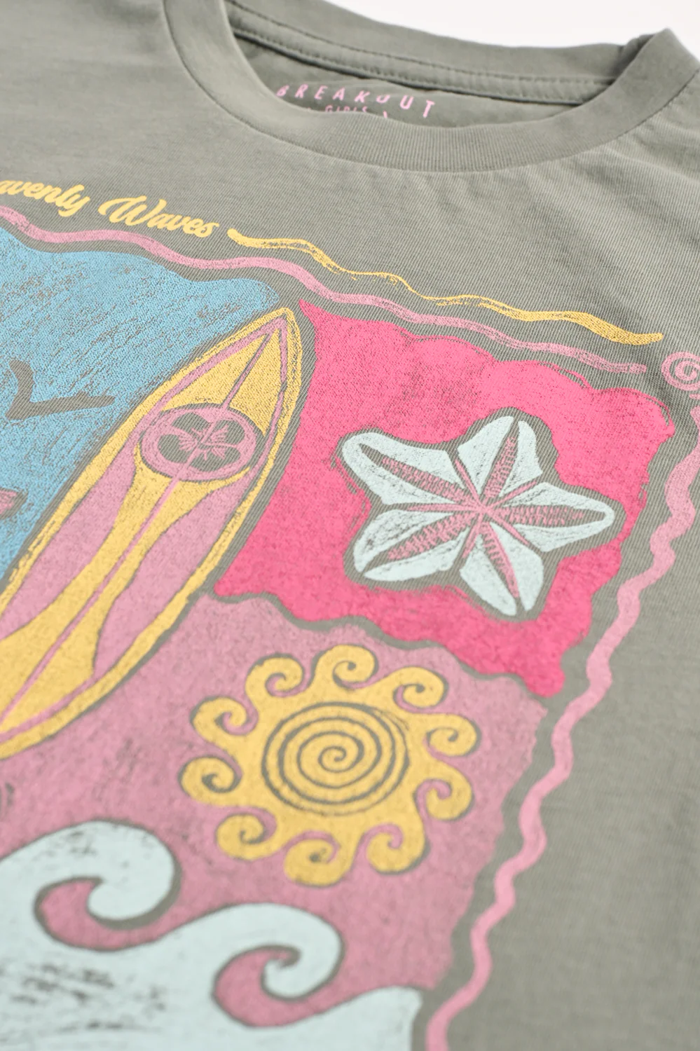 GIRLS DROP SHOULDER TROPICAL PRINTED T-SHIRT - Image 2