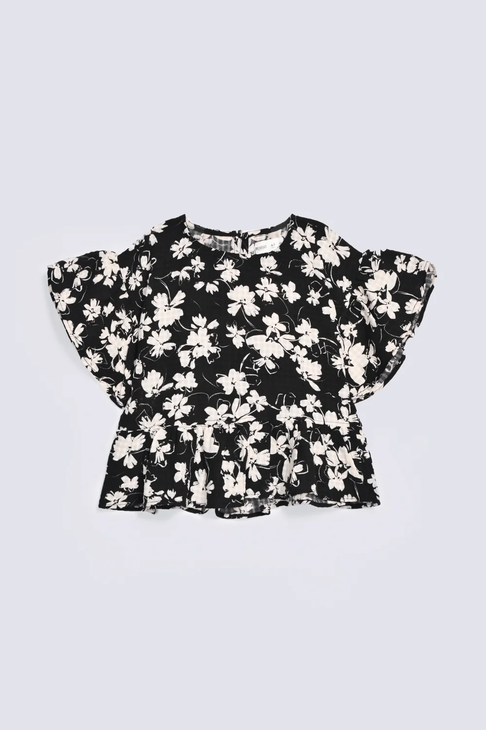 GIRLS FLORAL PRINTED TOP WITH FRILL - Image 2