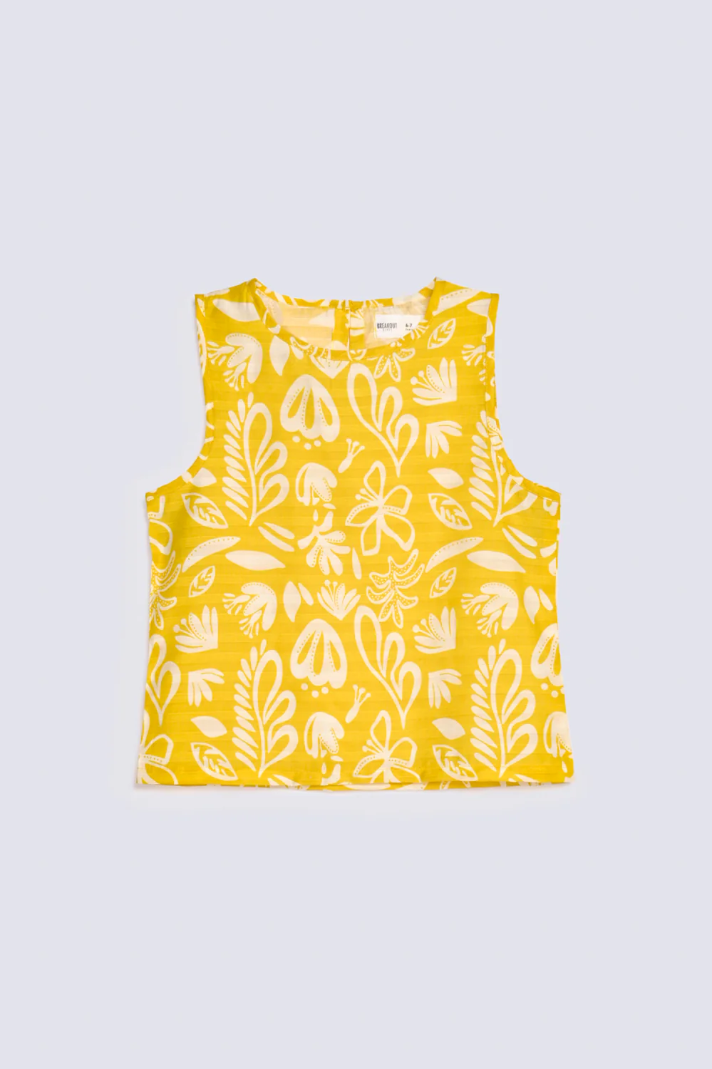 GIRLS FLORAL PRINTED SLEEVELESS TOP