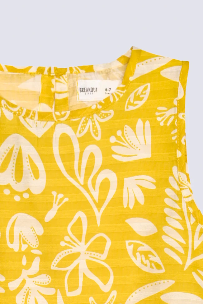 GIRLS FLORAL PRINTED SLEEVELESS TOP - Image 2