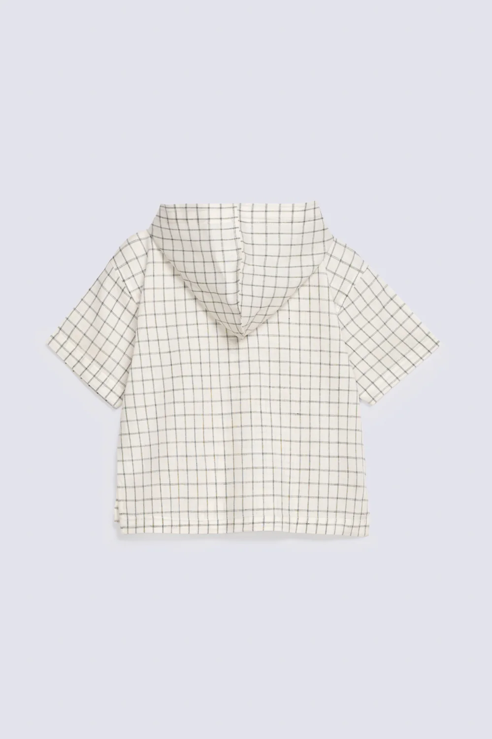 BOYS CHECKERED SHIRT WITH HOOD - Image 2