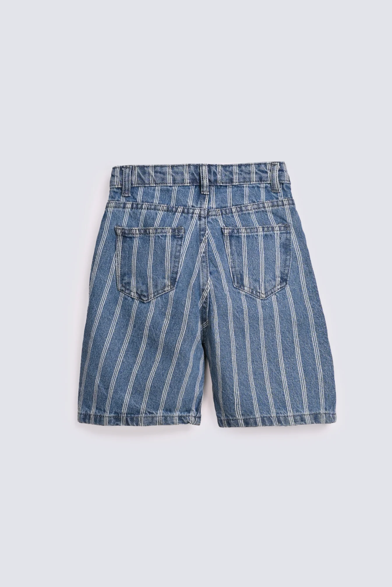 BOYS REGULAR FIT STRIPED DENIM SHORTS - Image 2
