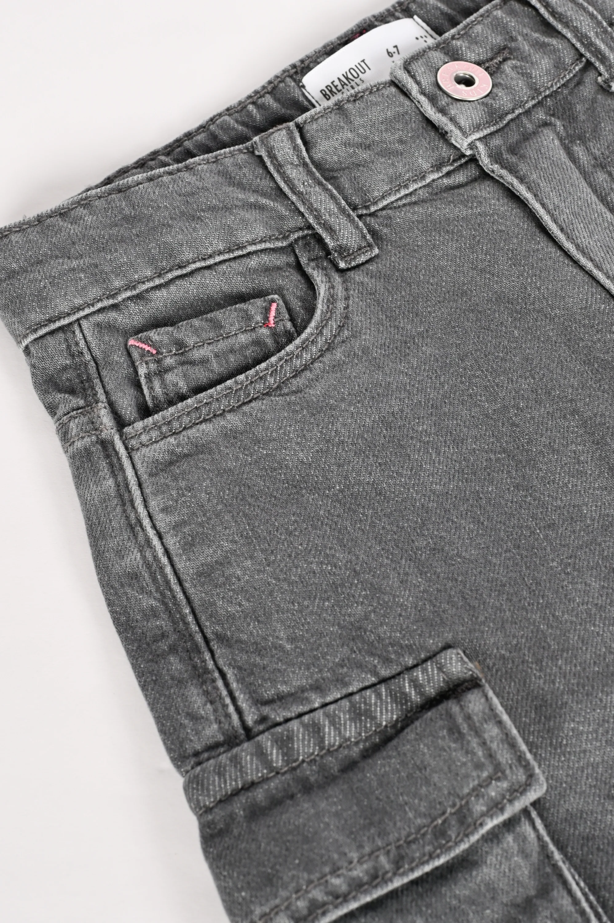 GIRLS BERMUDA CARGO DENIM SHORTS - Image 3
