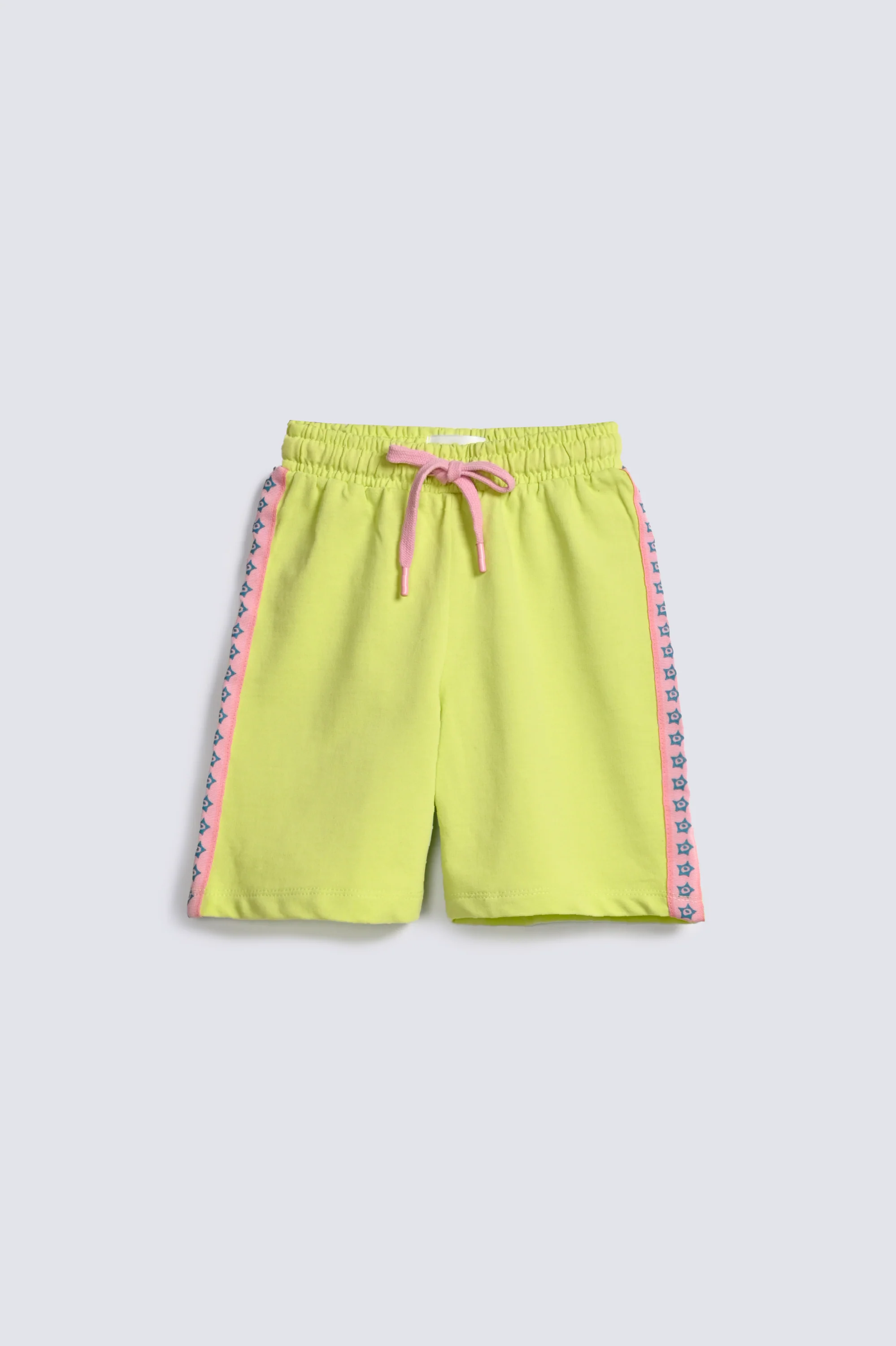 GIRLS KNIT SHORTS WITH CONTRAST TRIM
