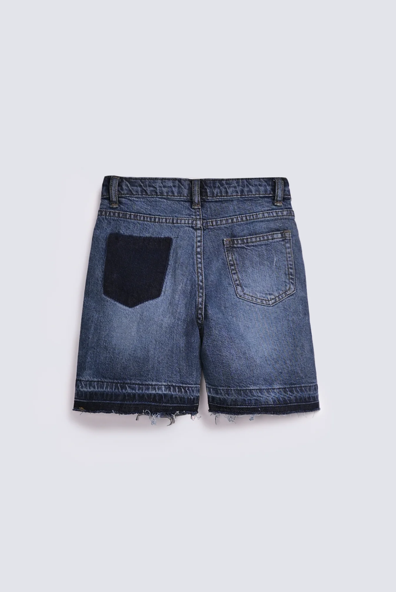 BOYS HEM DETAIL DENIM SHORTS - Image 2