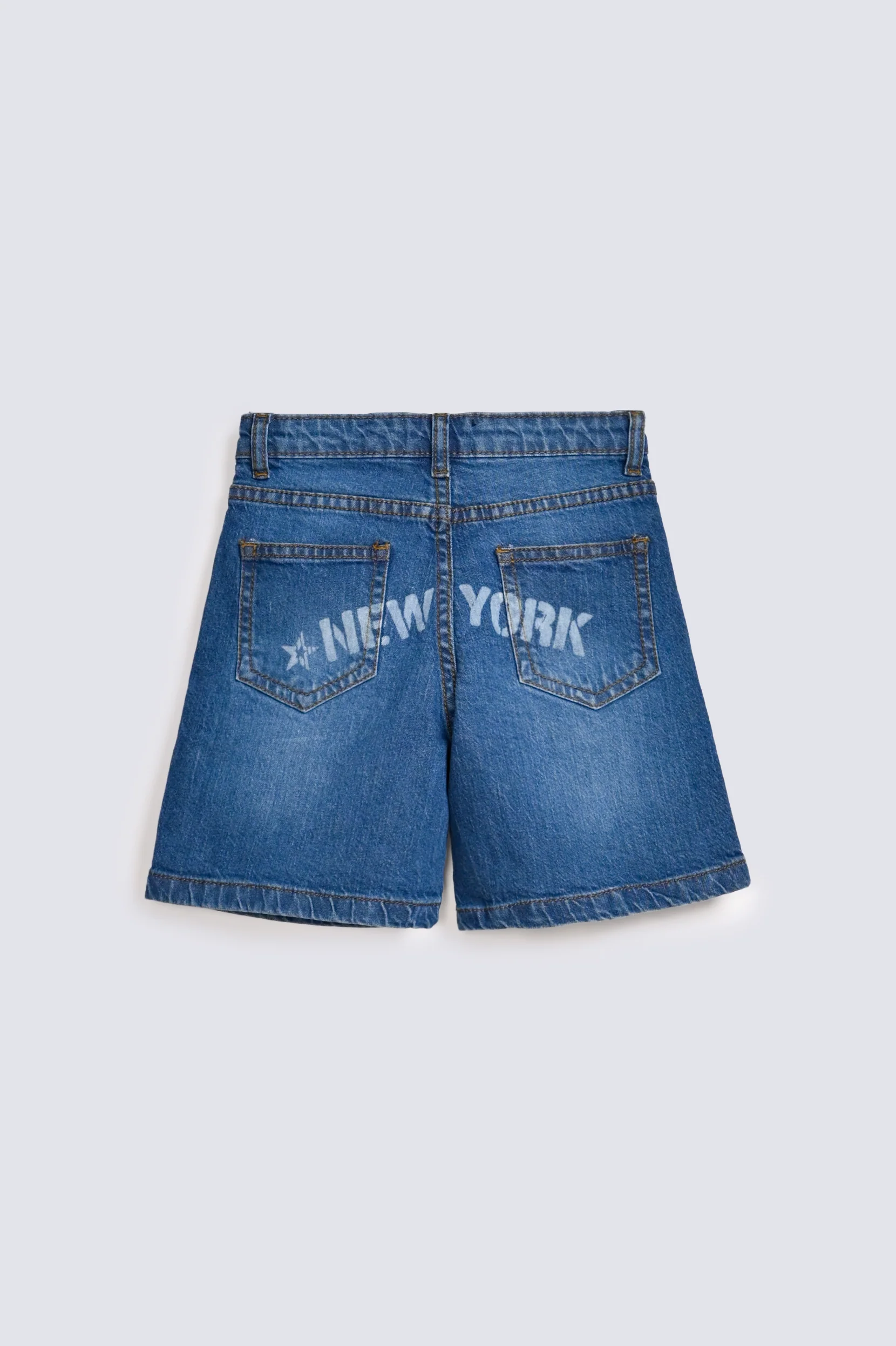 BOYS PRINTED DENIM SHORTS - Image 2