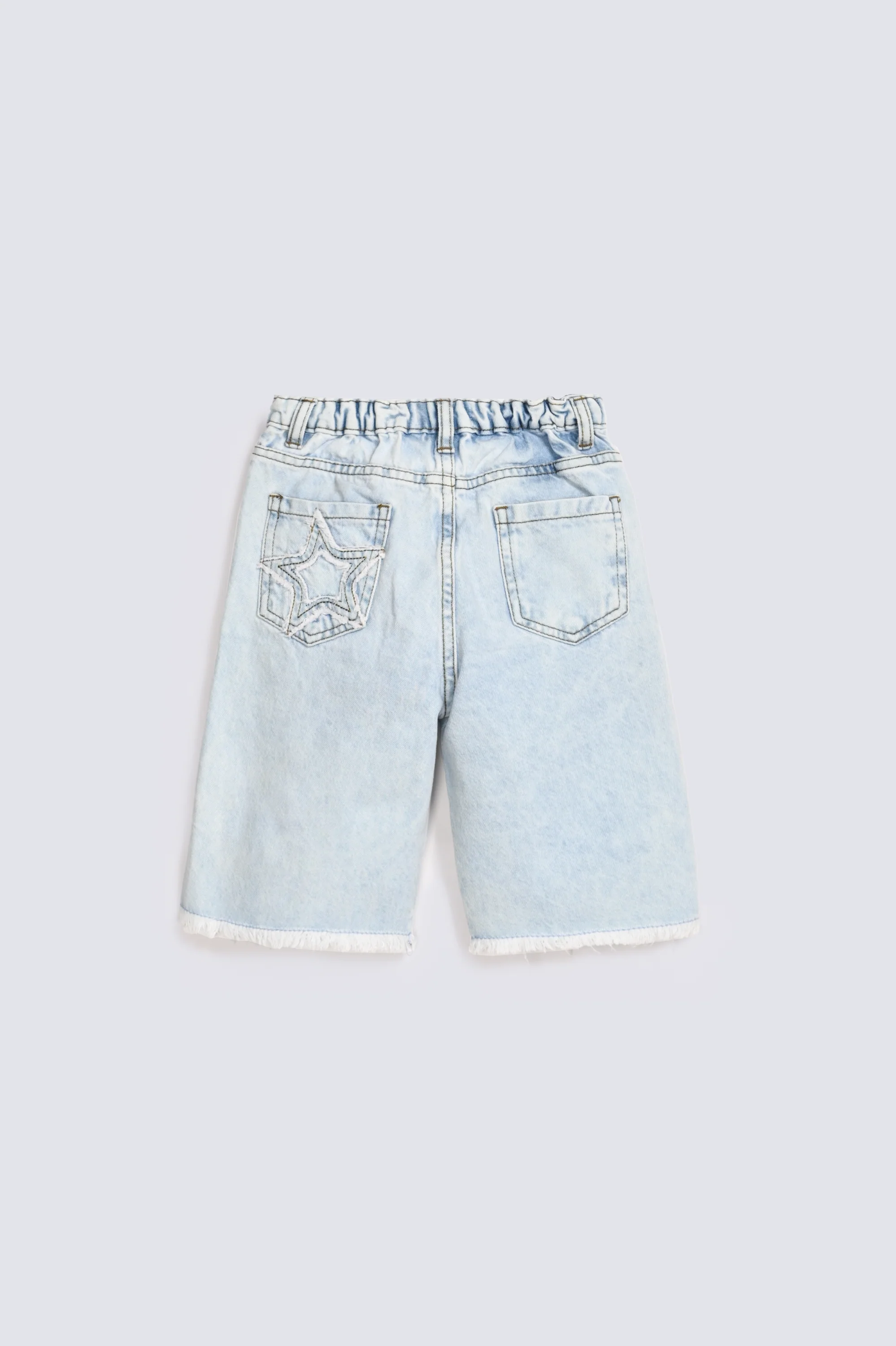 BOYS STAR PATCH BERMUDA SHORTS - Image 2