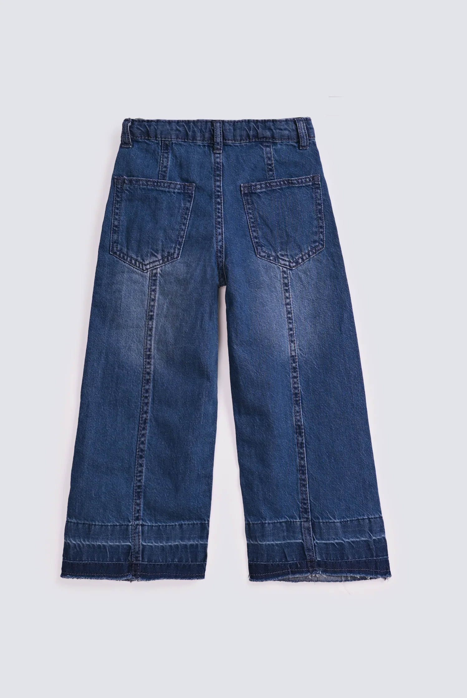 GIRLS WIDE LEG DENIM WITH RAW HEM - Image 2