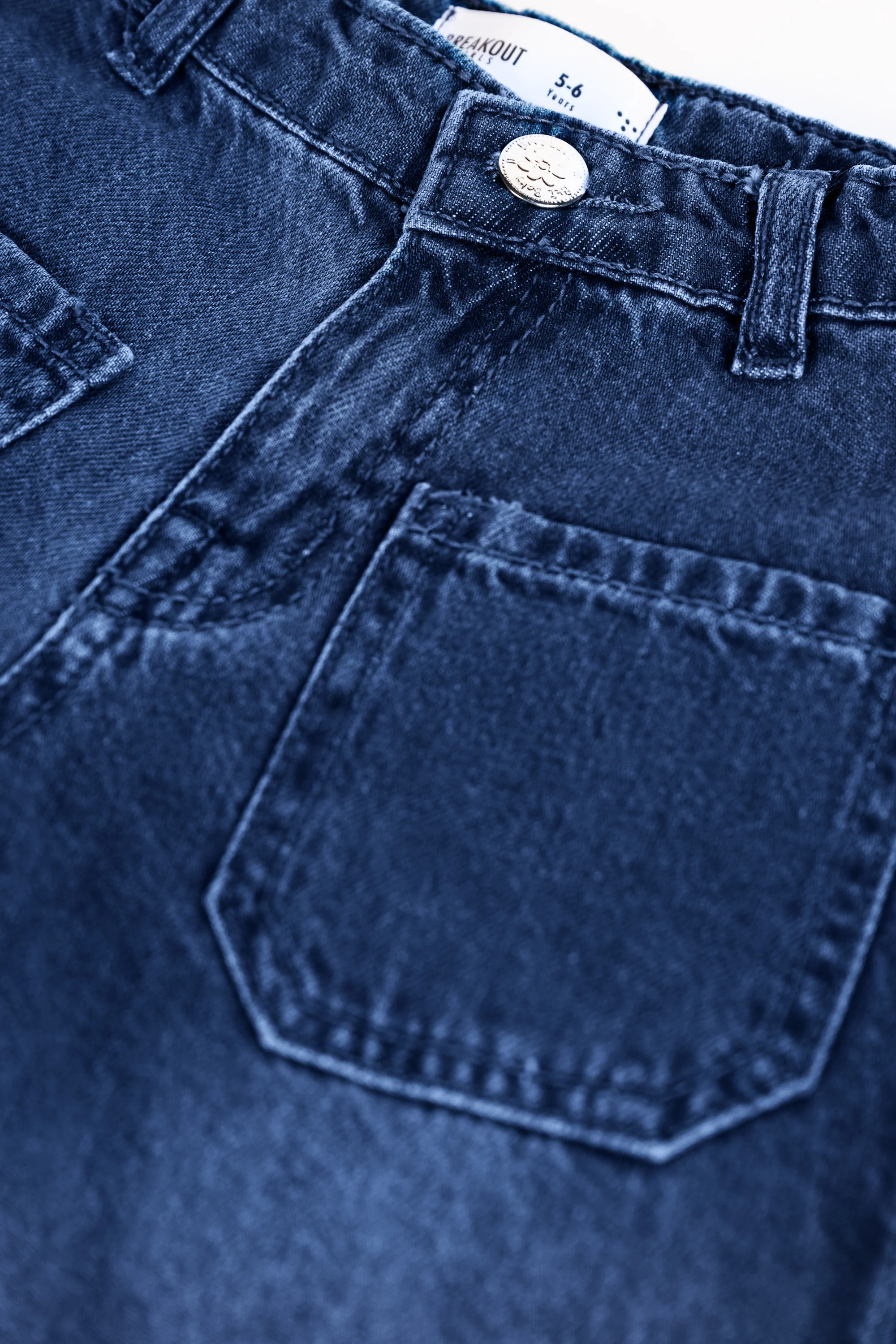 GIRLS WIDE LEG DENIM WITH RAW HEM - Image 3