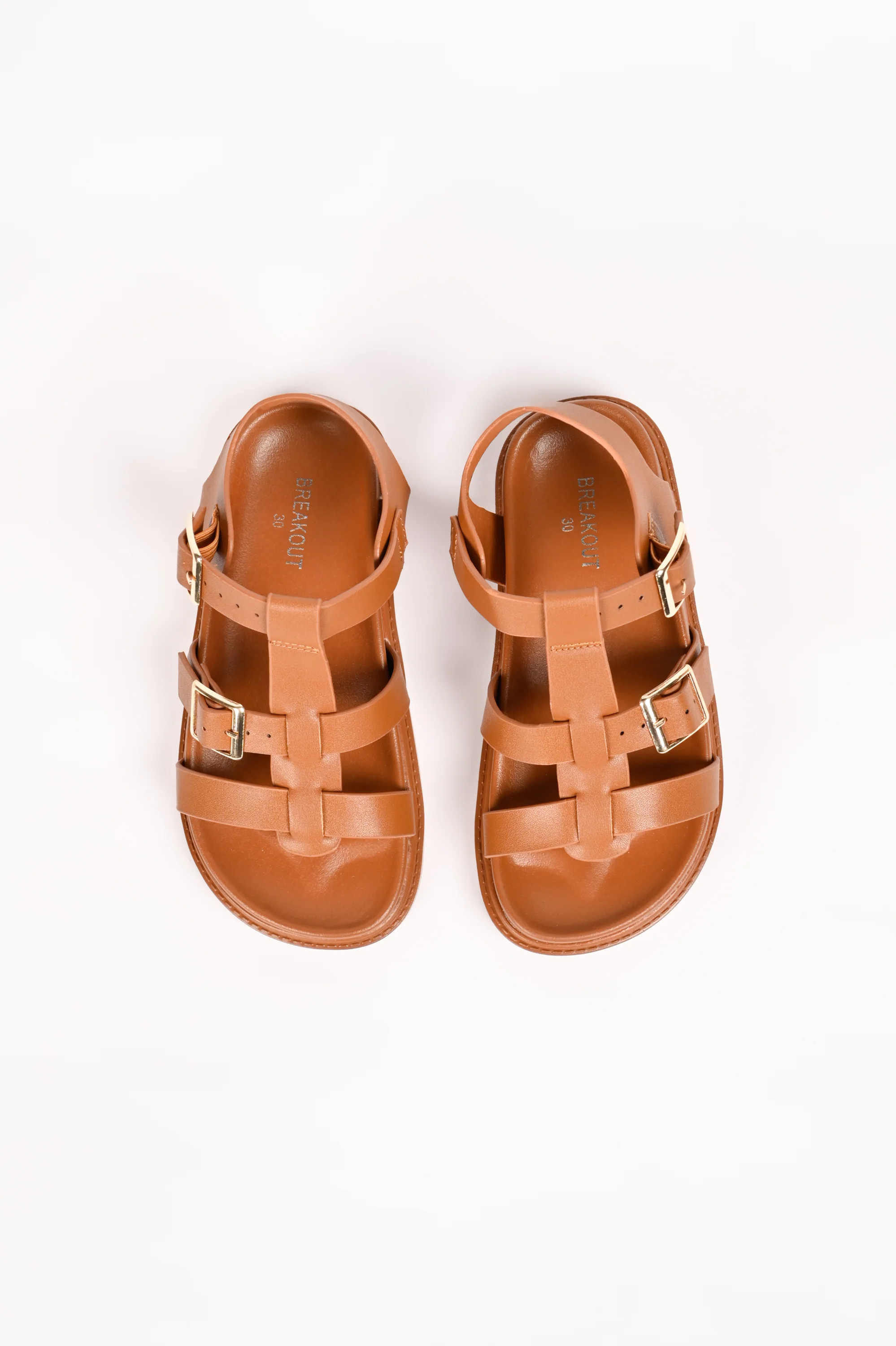 GIRLS DOUBLE BUCKLE FLAT SANDALS - Image 3