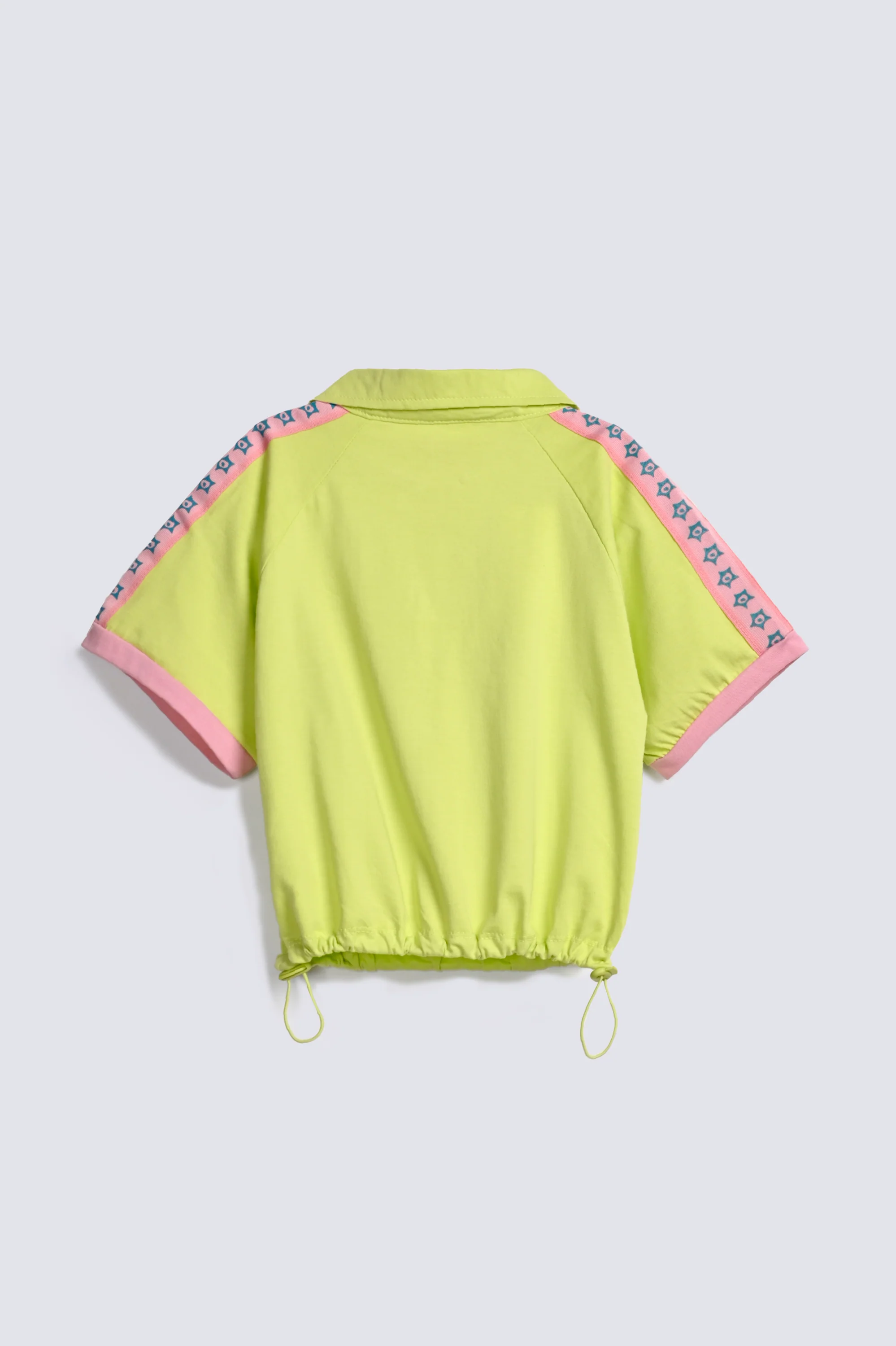 GIRLS BOXY POLO WITH CONTRAST SLEEVE DETAIL - Image 2