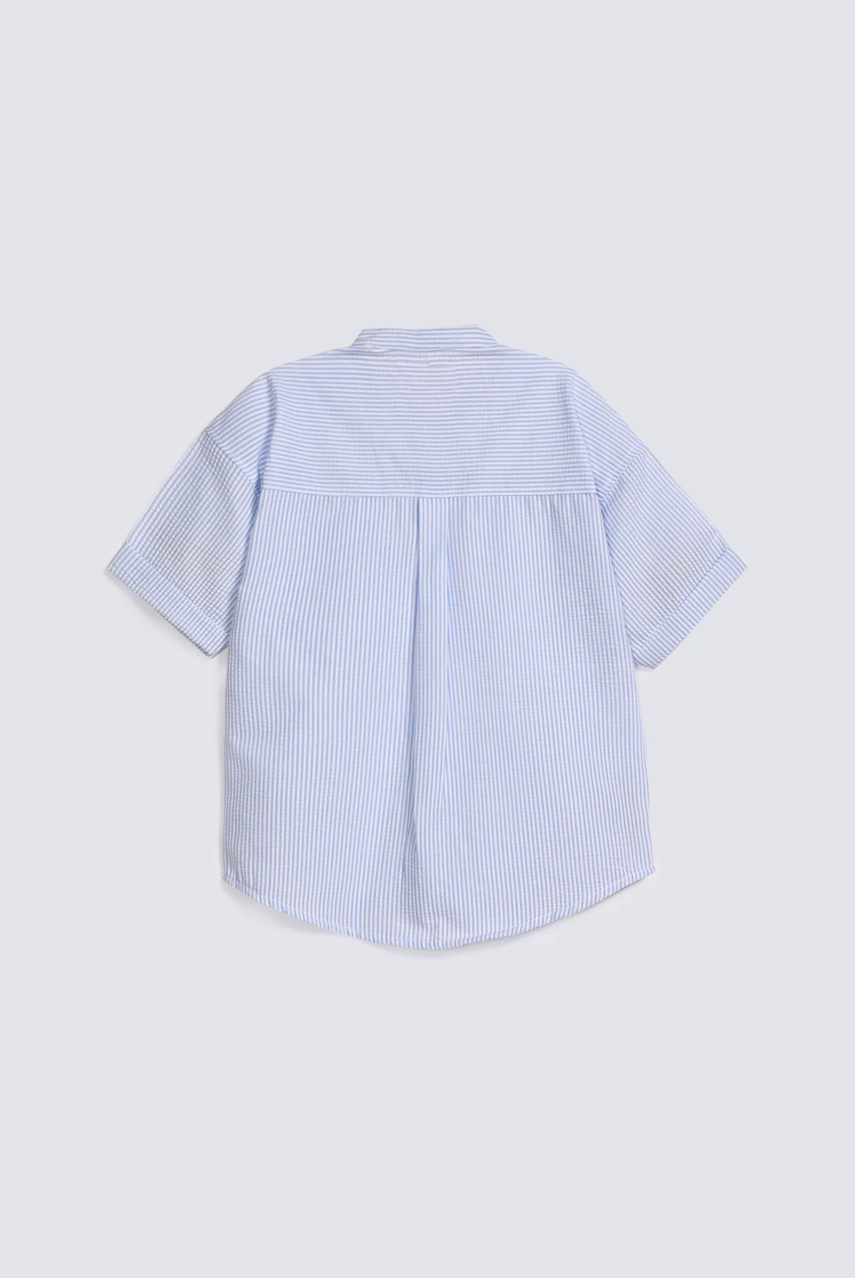 BOYS SEER SUCKER STRIPED SHIRT - Image 2