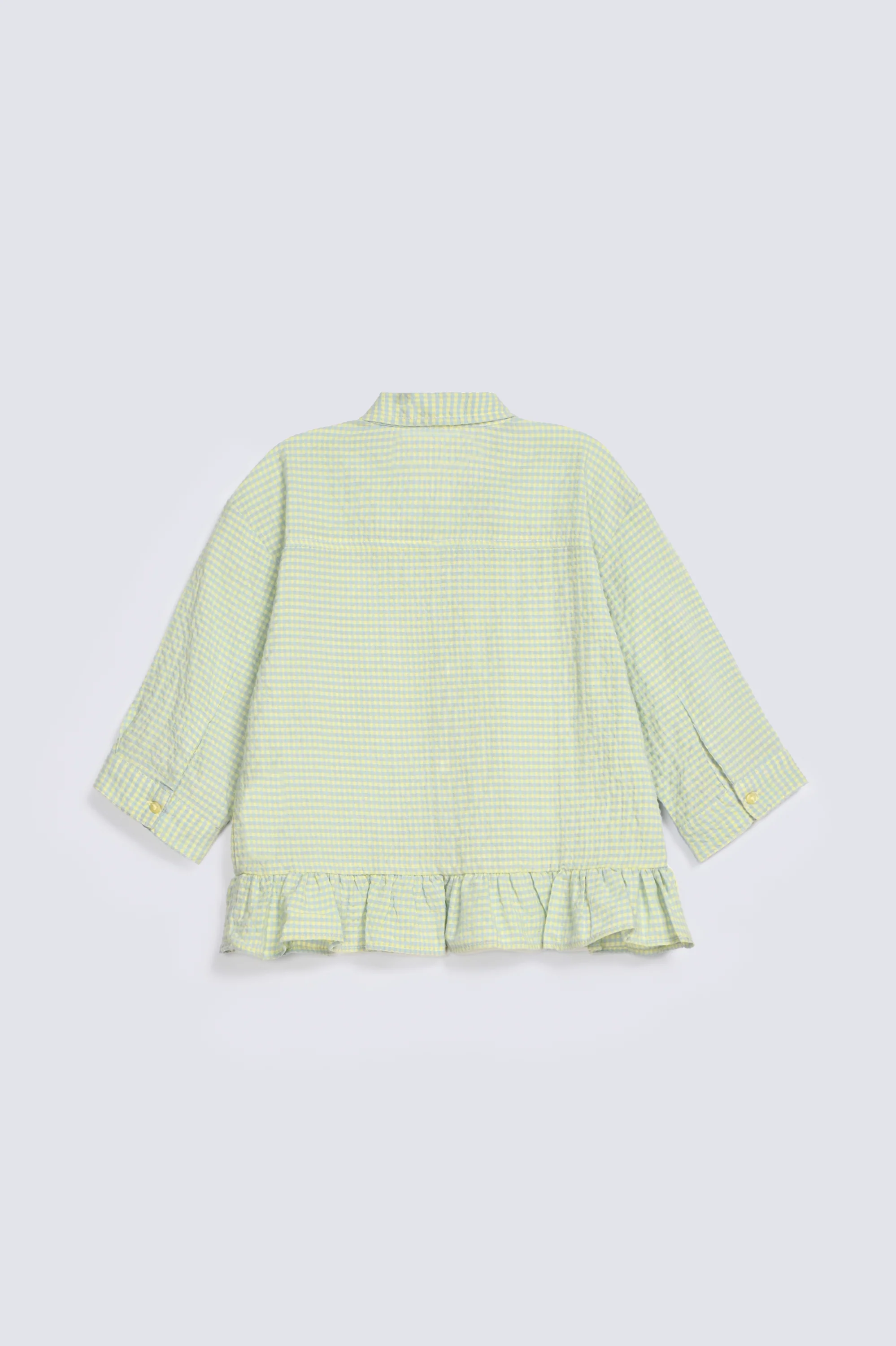 GIRLS CHECKERED BUTTON UP SHIRT - Image 2