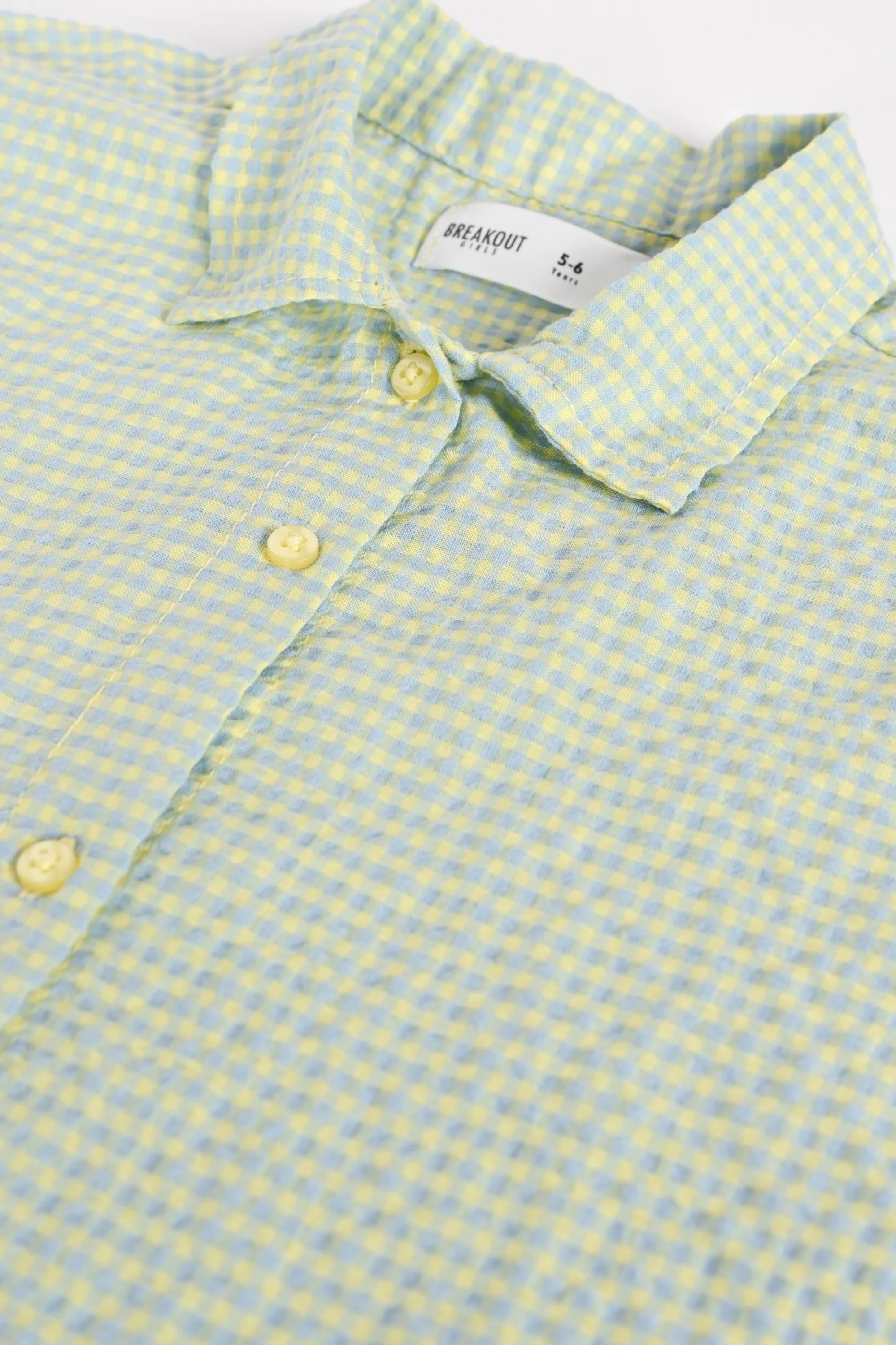 GIRLS CHECKERED BUTTON UP SHIRT - Image 3