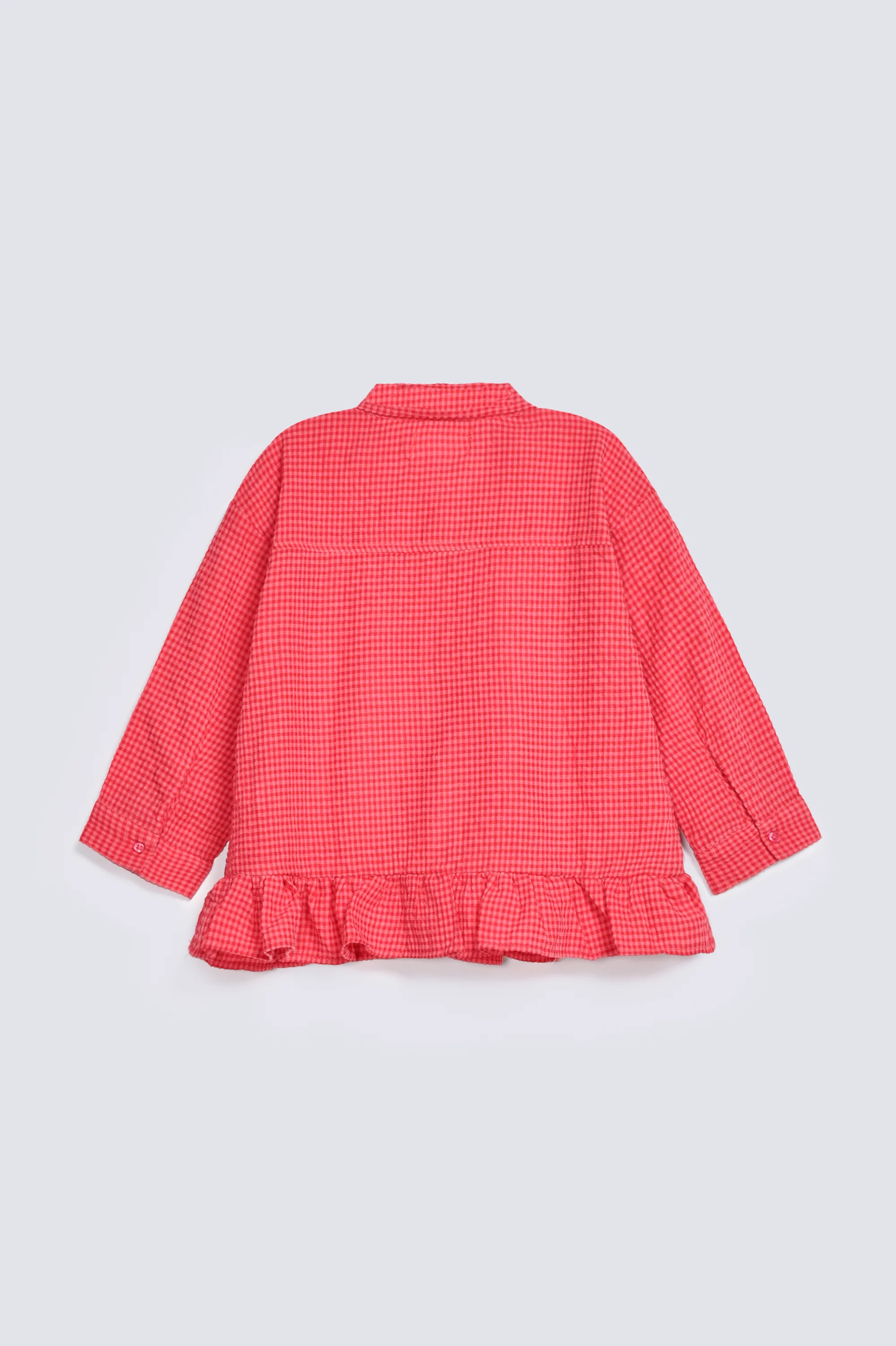 GIRLS CHECKERED BUTTON UP SHIRT - Image 2