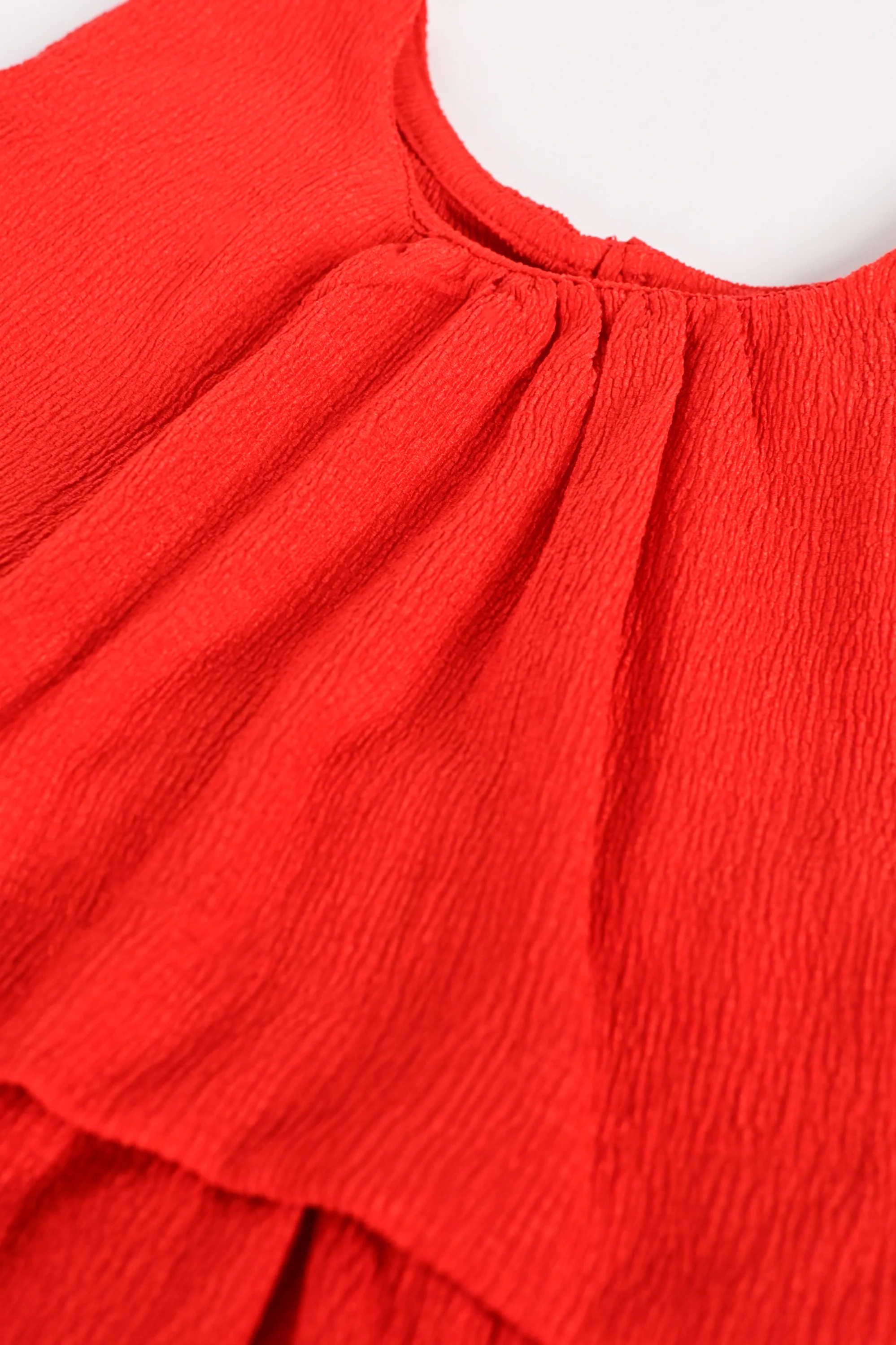 GIRLS DOUBLE LAYER TEXTURED FABRIC DRESS - Image 3